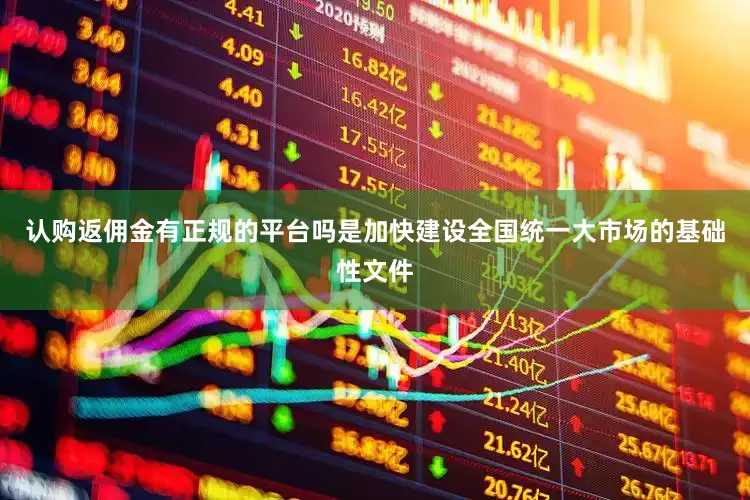 认购返佣金有正规的平台吗是加快建设全国统一大市场的基础性文件